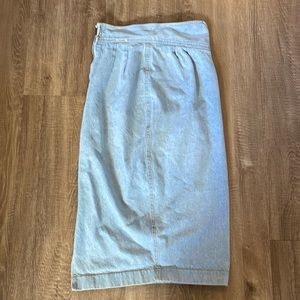 Vintage Jean Skirt Denim 80s 90s Made in USA A Lime Pencil Slit High Waist